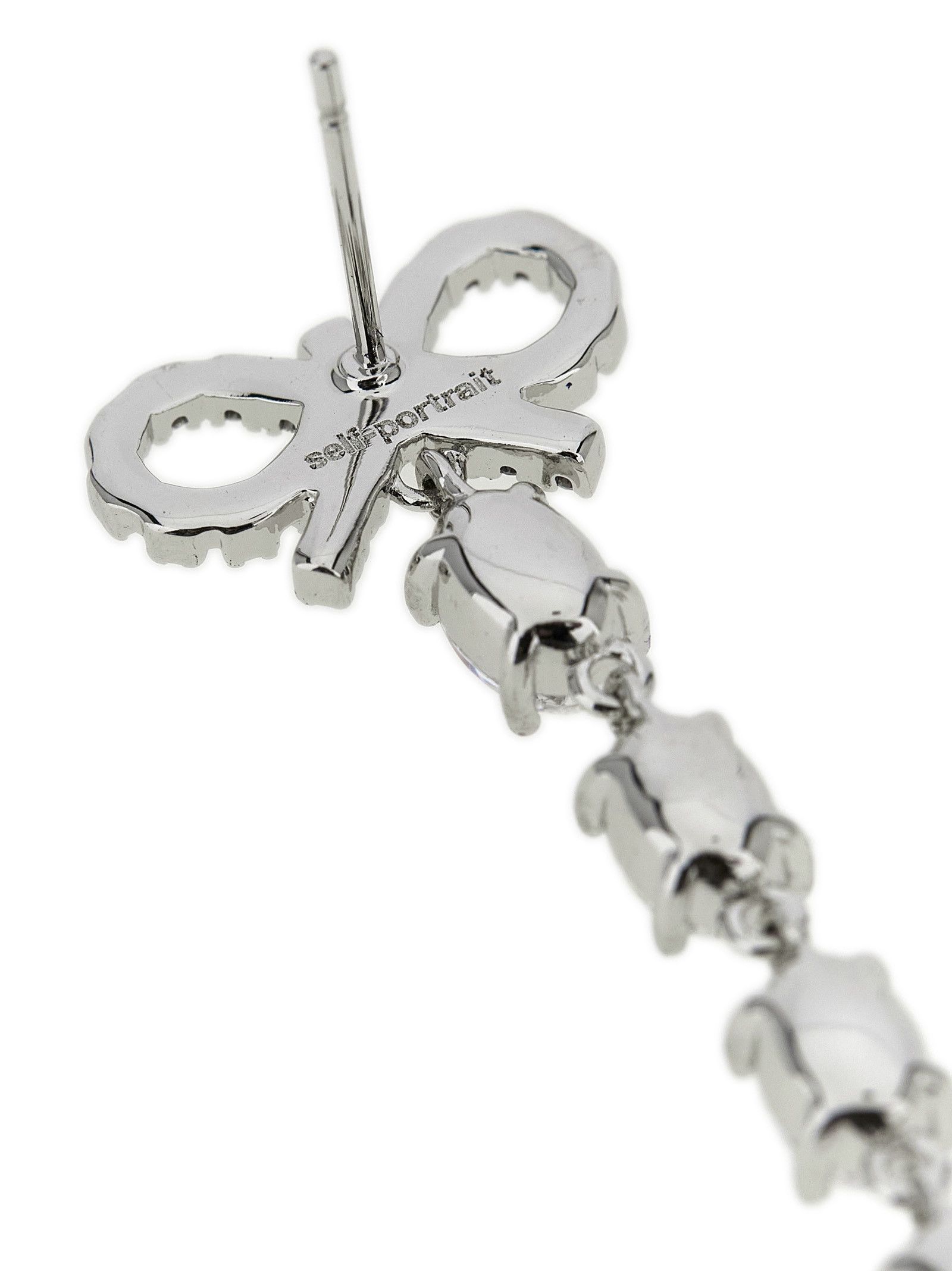 Self-Portrait 'Bow Pearl Droplet' earrings Size ONE SIZE - 2 Thumbnail