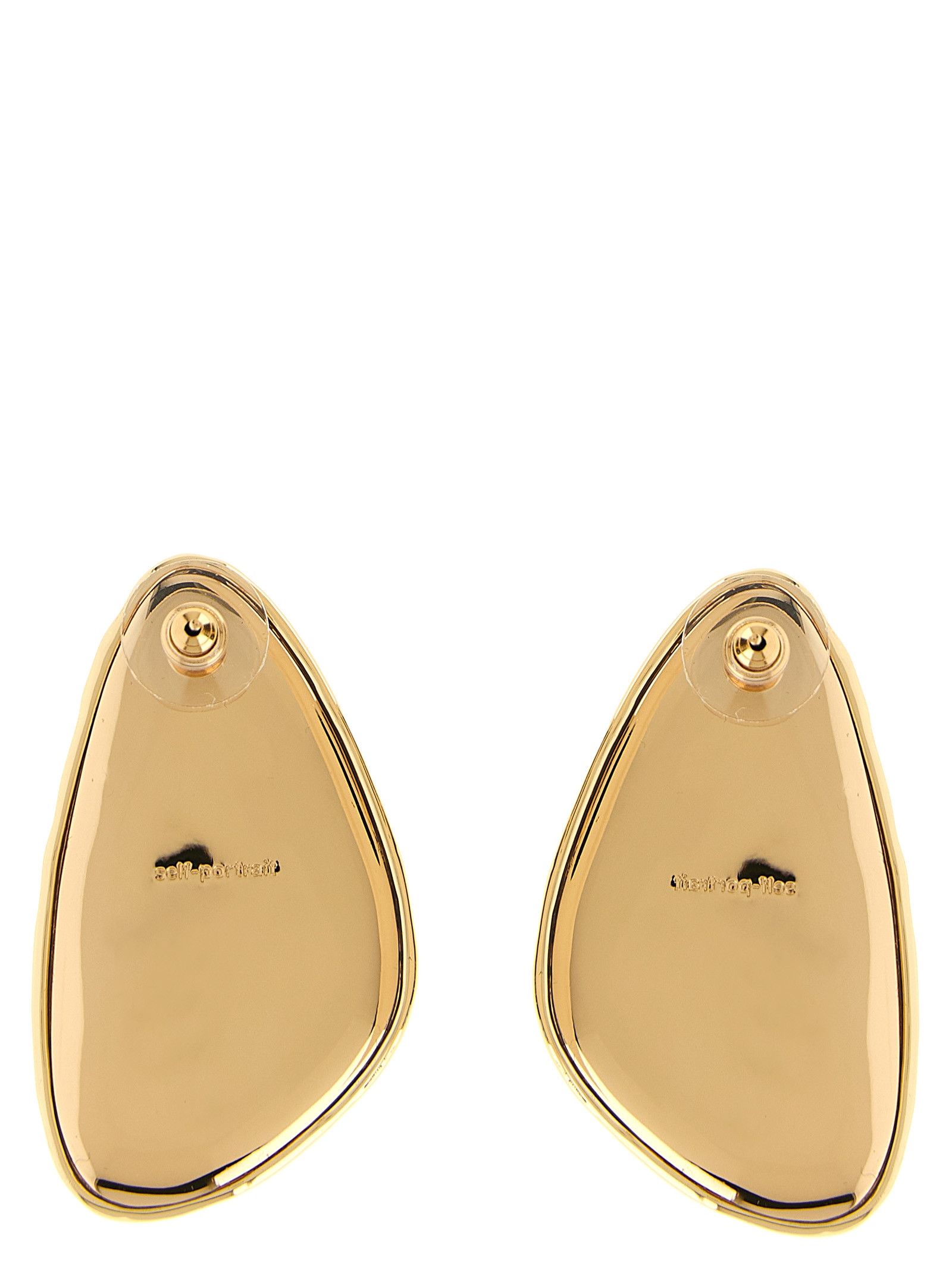Self-Portrait 'Hammered Gold Crystal' earrings Size ONE SIZE - 2 Thumbnail