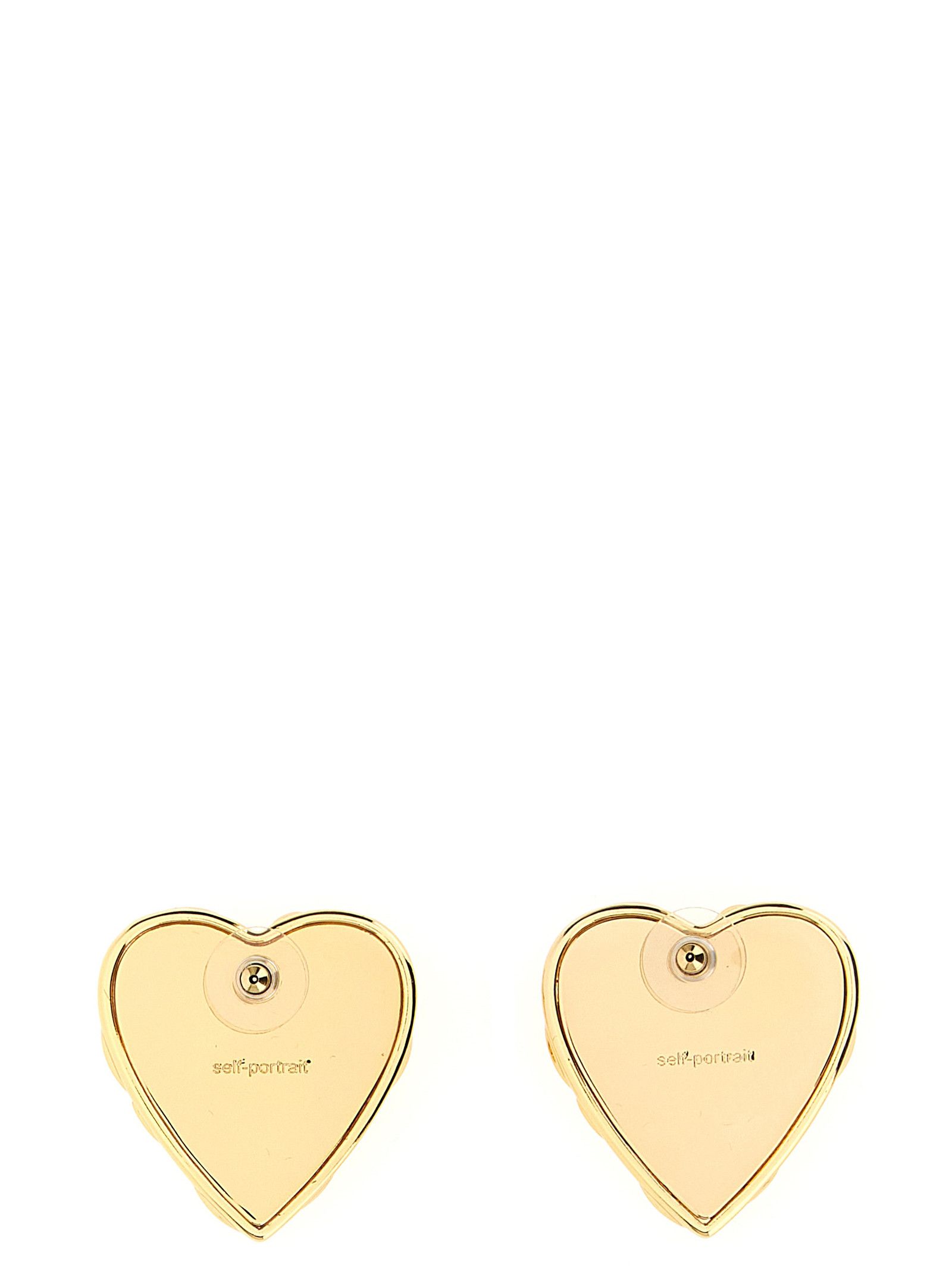 Self-Portrait 'Embellished Heart' earrings Size ONE SIZE - 2 Thumbnail