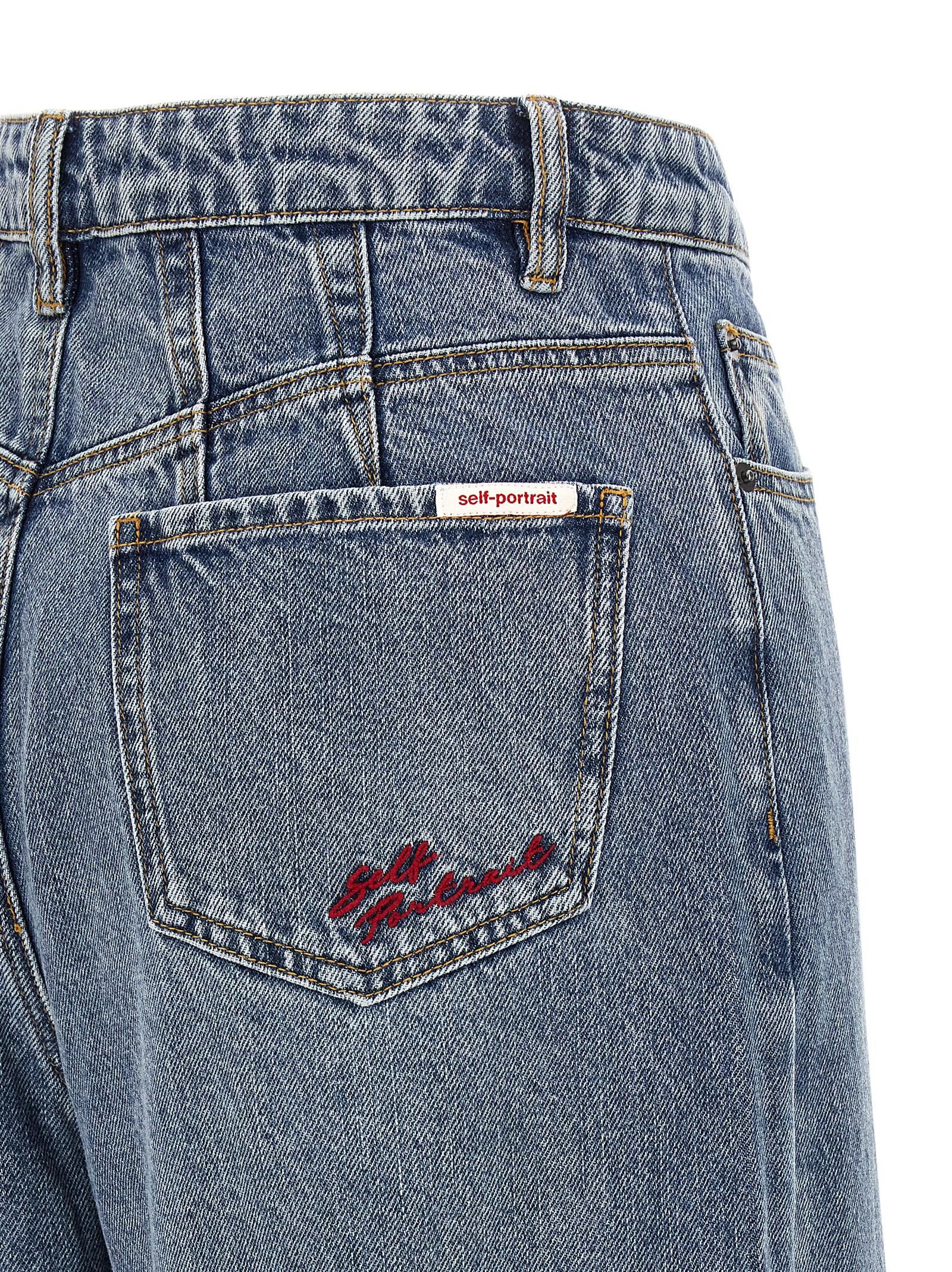 Self-Portrait 'Blue Barrel Leg' jeans Size 27" / US 4 / IT 40 - 4 Thumbnail
