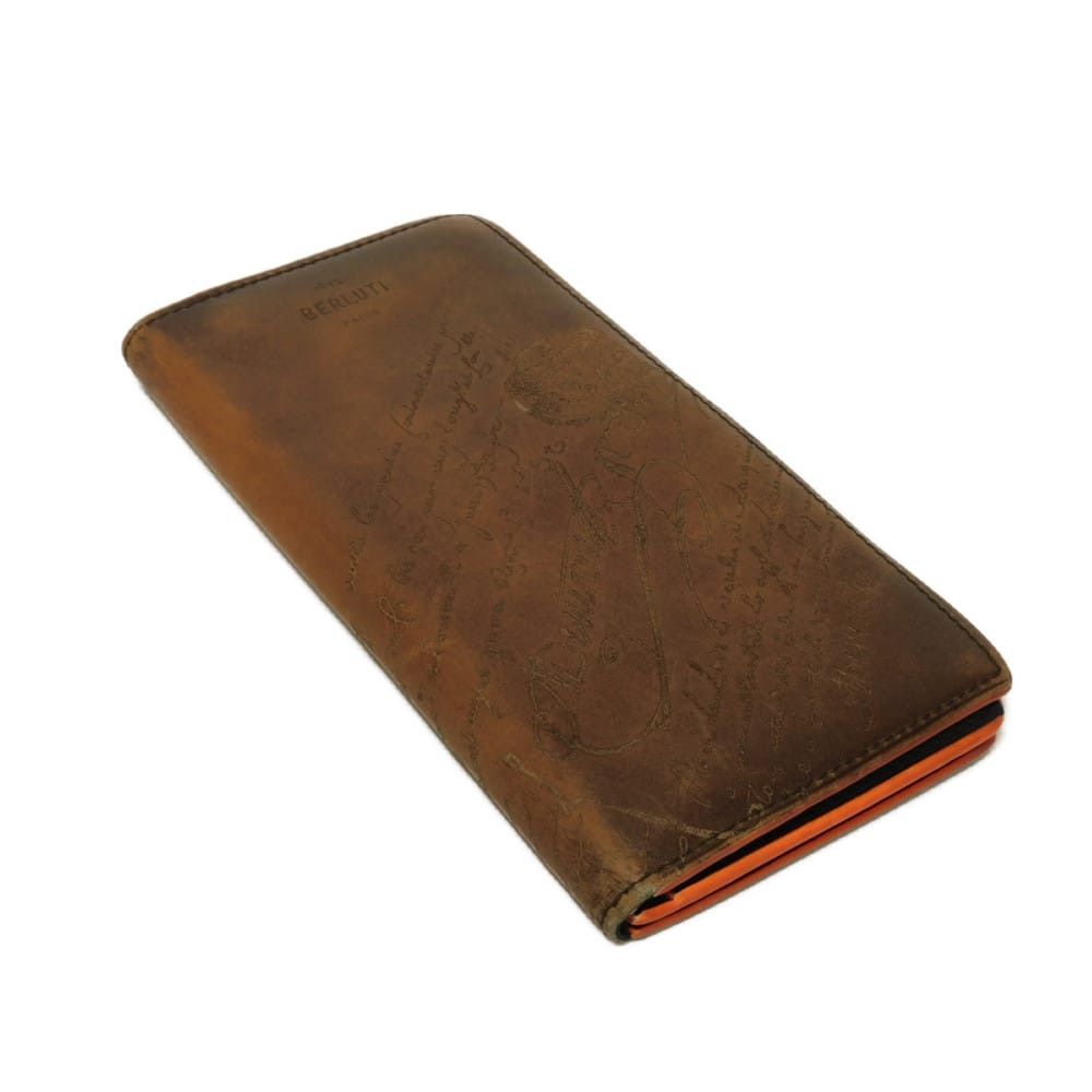 Berluti Berluti Berluti Santal Scritto Venezia Calf Long Wallet Leather Long Wallet DUTY FREE for USA Size ONE SIZE - 4 Thumbnail