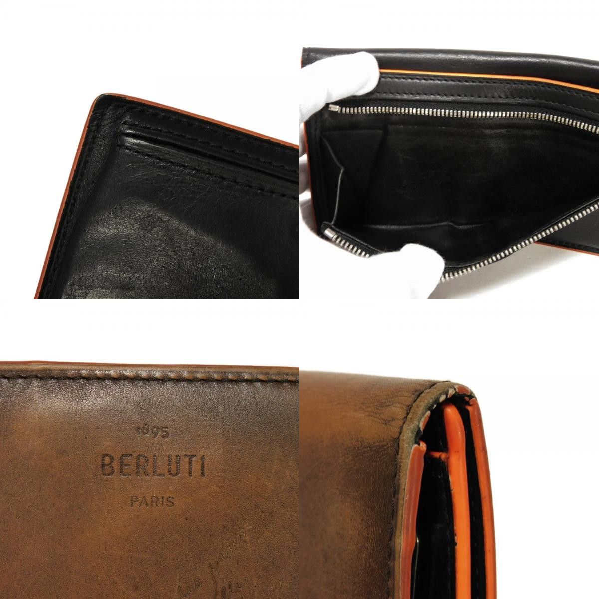 Berluti Berluti Berluti Santal Scritto Venezia Calf Long Wallet Leather Long Wallet DUTY FREE for USA Size ONE SIZE - 17 Thumbnail