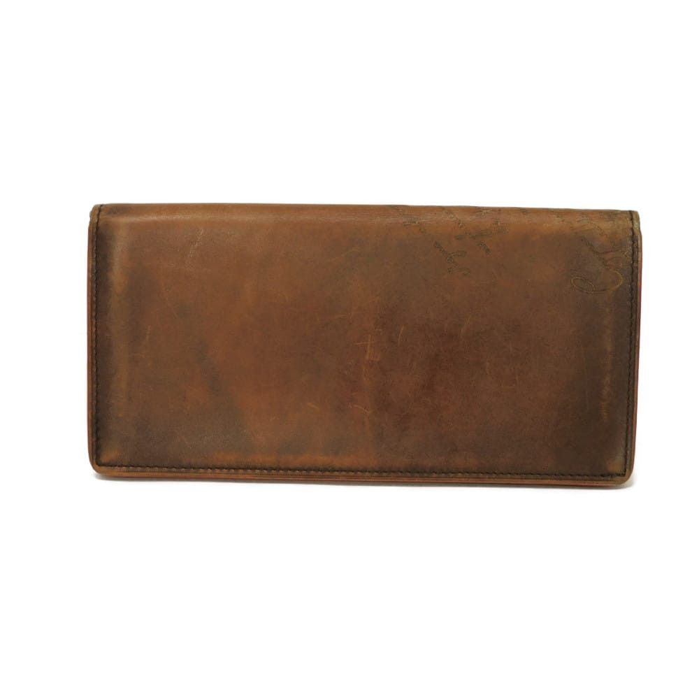 Berluti Berluti Berluti Santal Scritto Venezia Calf Long Wallet Leather Long Wallet DUTY FREE for USA Size ONE SIZE - 3 Thumbnail