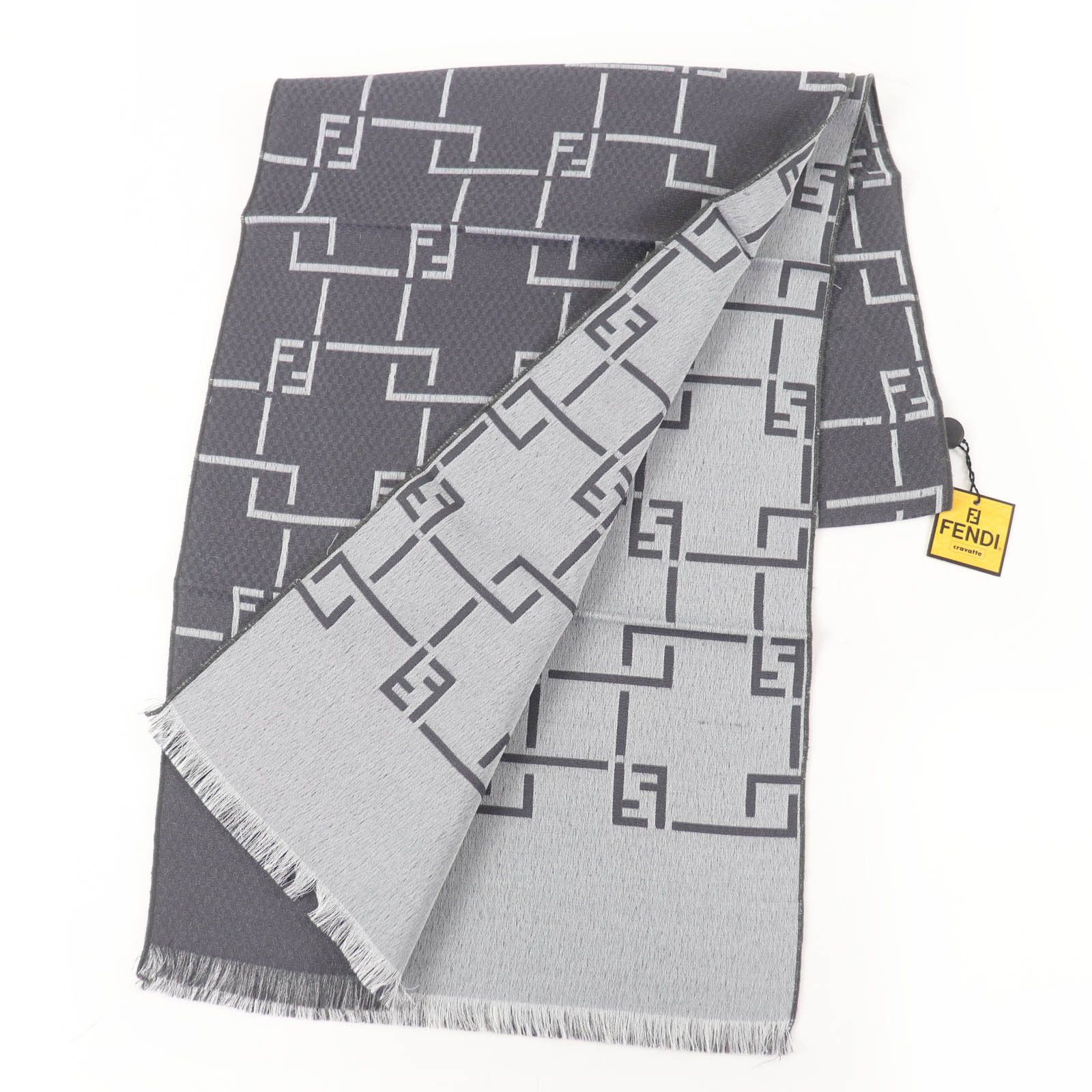 Fendi Fendi Fendi FF Pattern Wool Angora Blend Stole Textile Scarf DUTY FREE for USA Size ONE SIZE - 3 Thumbnail