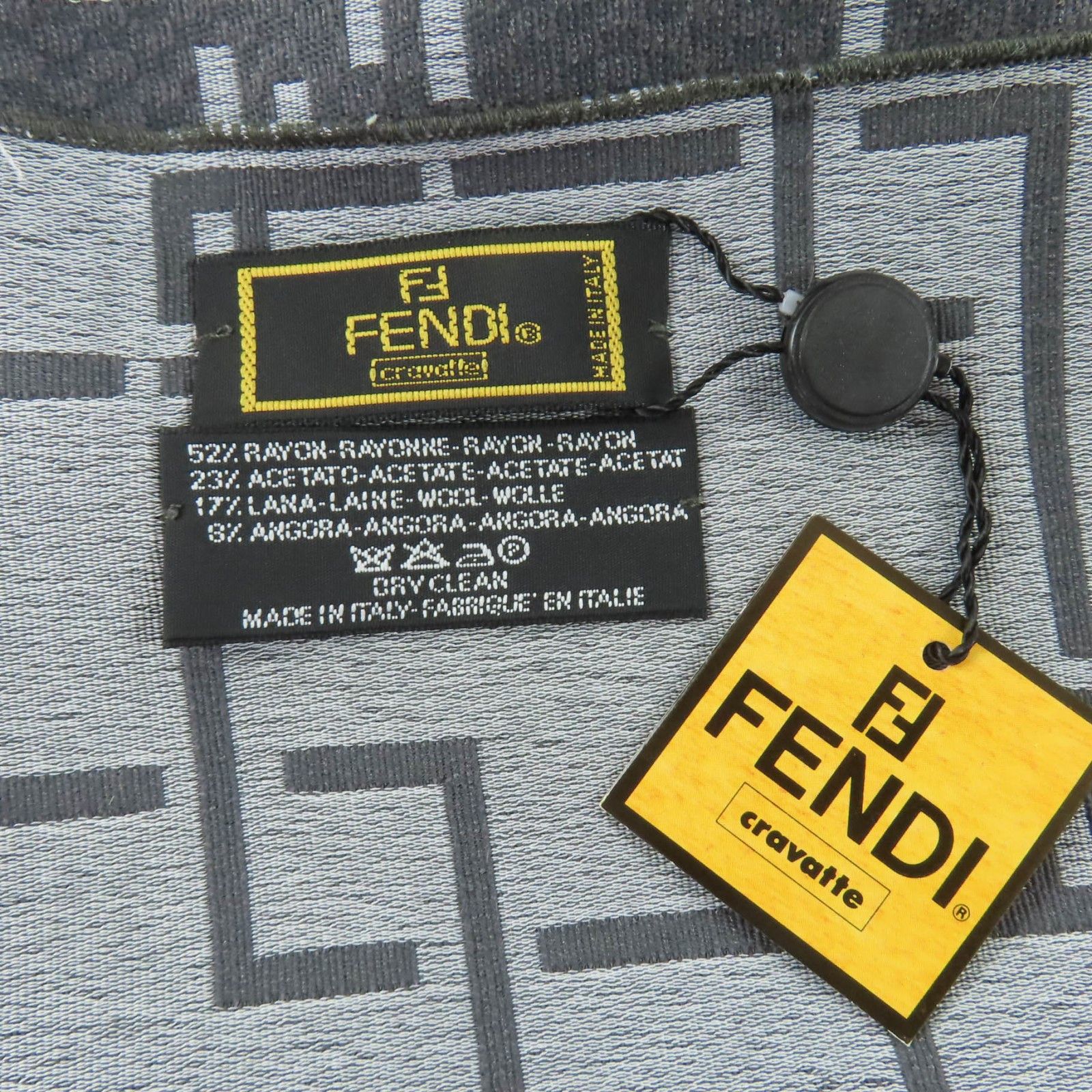Fendi Fendi Fendi FF Pattern Wool Angora Blend Stole Textile Scarf DUTY FREE for USA Size ONE SIZE - 5 Thumbnail
