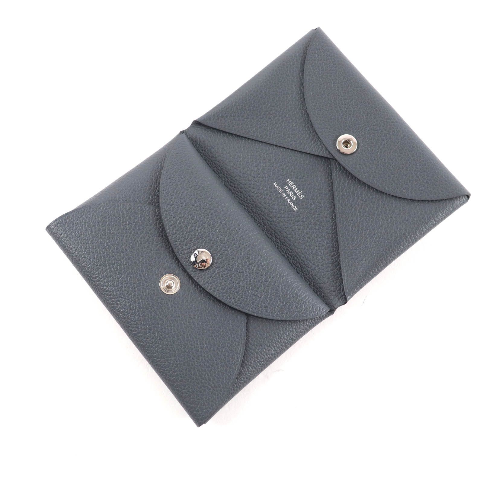 Hermes Hermes Hermes Calvi Duo Evercolor Leather Coin Case Leather Coin Case W2024 DUTY FREE for USA Size ONE SIZE - 4 Thumbnail
