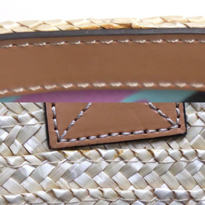 Etro Etro Etro Raffia Bicolor Handbag Plant-based Handbag 1N420-9018 DUTY FREE for USA Size ONE SIZE - 6 Thumbnail