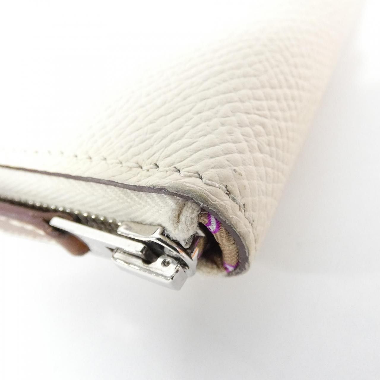 Hermes Hermes Hermes LUCKY DAISY Epsom Silk long wallet Leather Long Wallet Z DUTY FREE for USA Size ONE SIZE - 3 Thumbnail