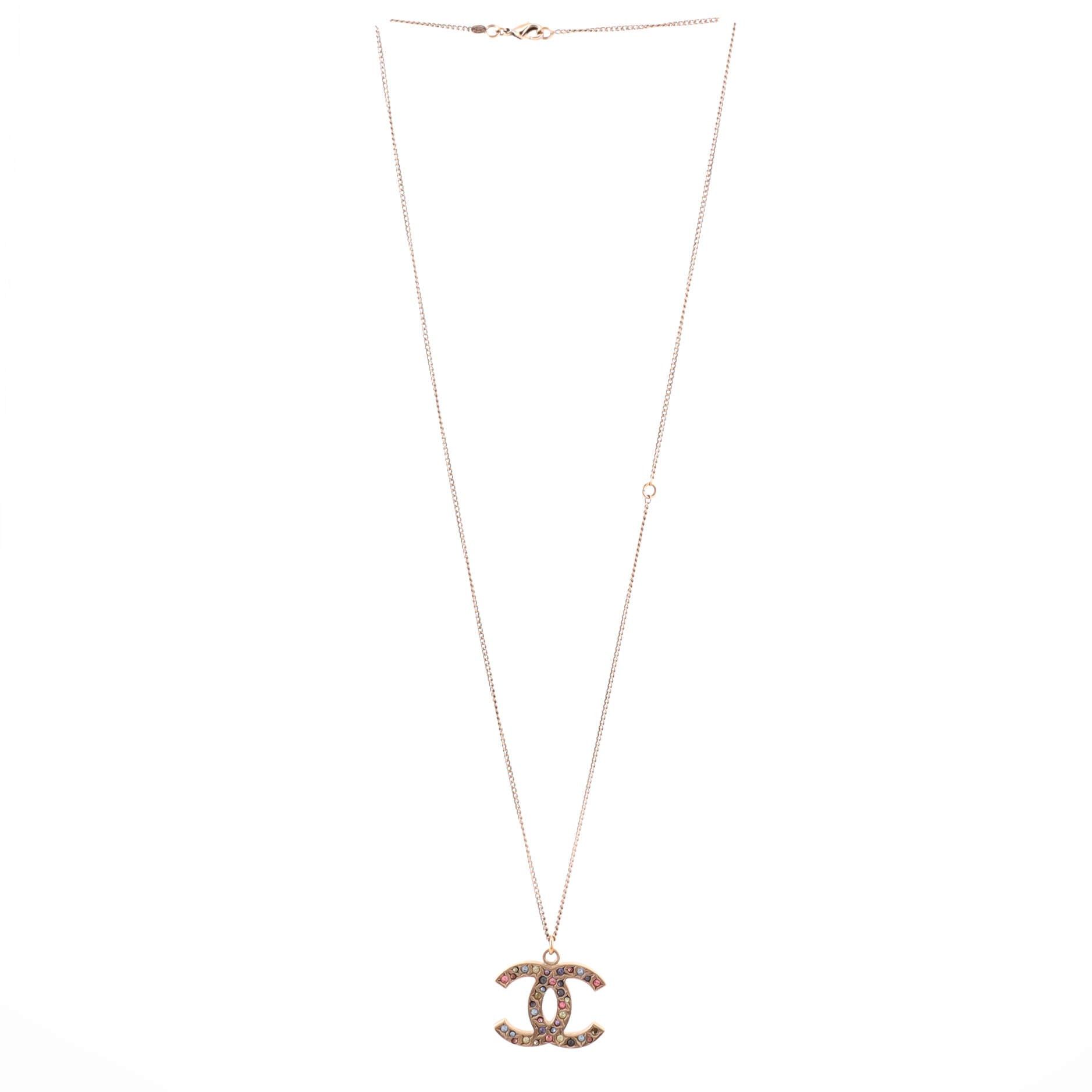Chanel Rainbow CC Pendant Necklace Size ONE SIZE - 2 Thumbnail