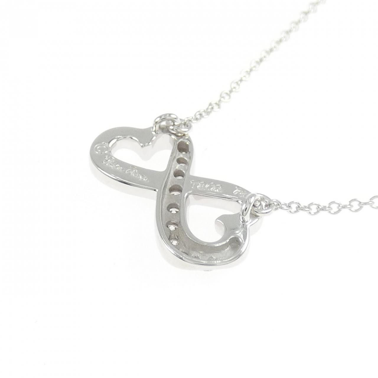 Tiffany & Co. Tiffany & Co. Tiffany Double Loving Heart 750 White Gold Diamond Necklace Precious Metal Necklace DUTY FREE for USA Size ONE SIZE - 4 Thumbnail