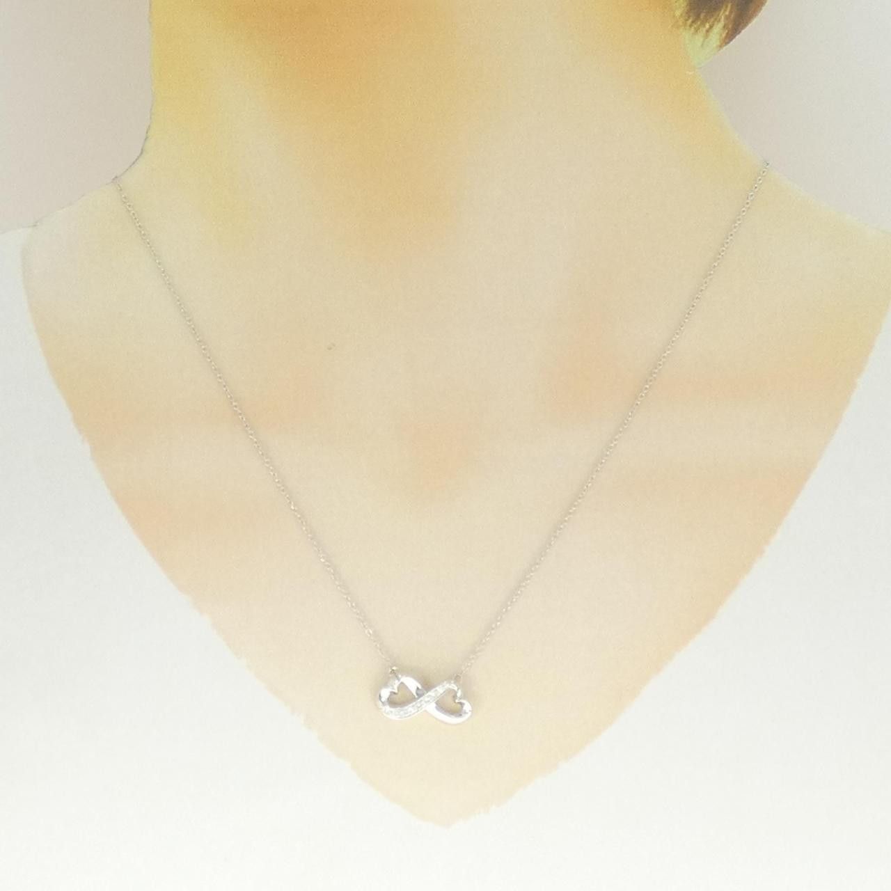 Tiffany & Co. Tiffany & Co. Tiffany Double Loving Heart 750 White Gold Diamond Necklace Precious Metal Necklace DUTY FREE for USA Size ONE SIZE - 6 Thumbnail