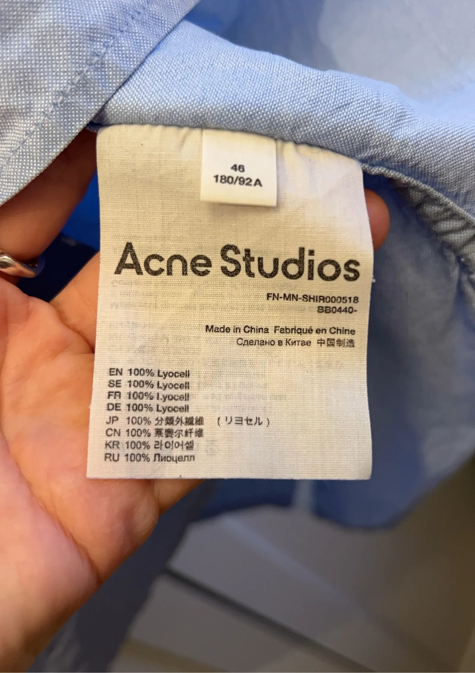 Acne Studios Acne Studios Shirt Size US S / EU 44-46 / 1 - 4 Thumbnail