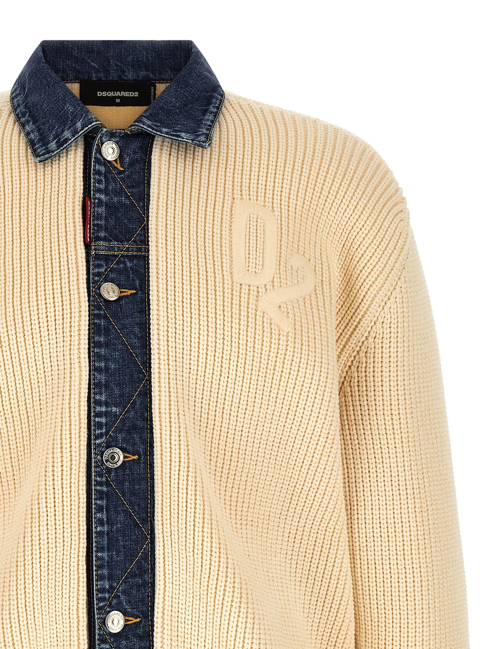 Dsquared2 'Denim Mix D2' cardigan Size US L / EU 52-54 / 3 - 3 Thumbnail