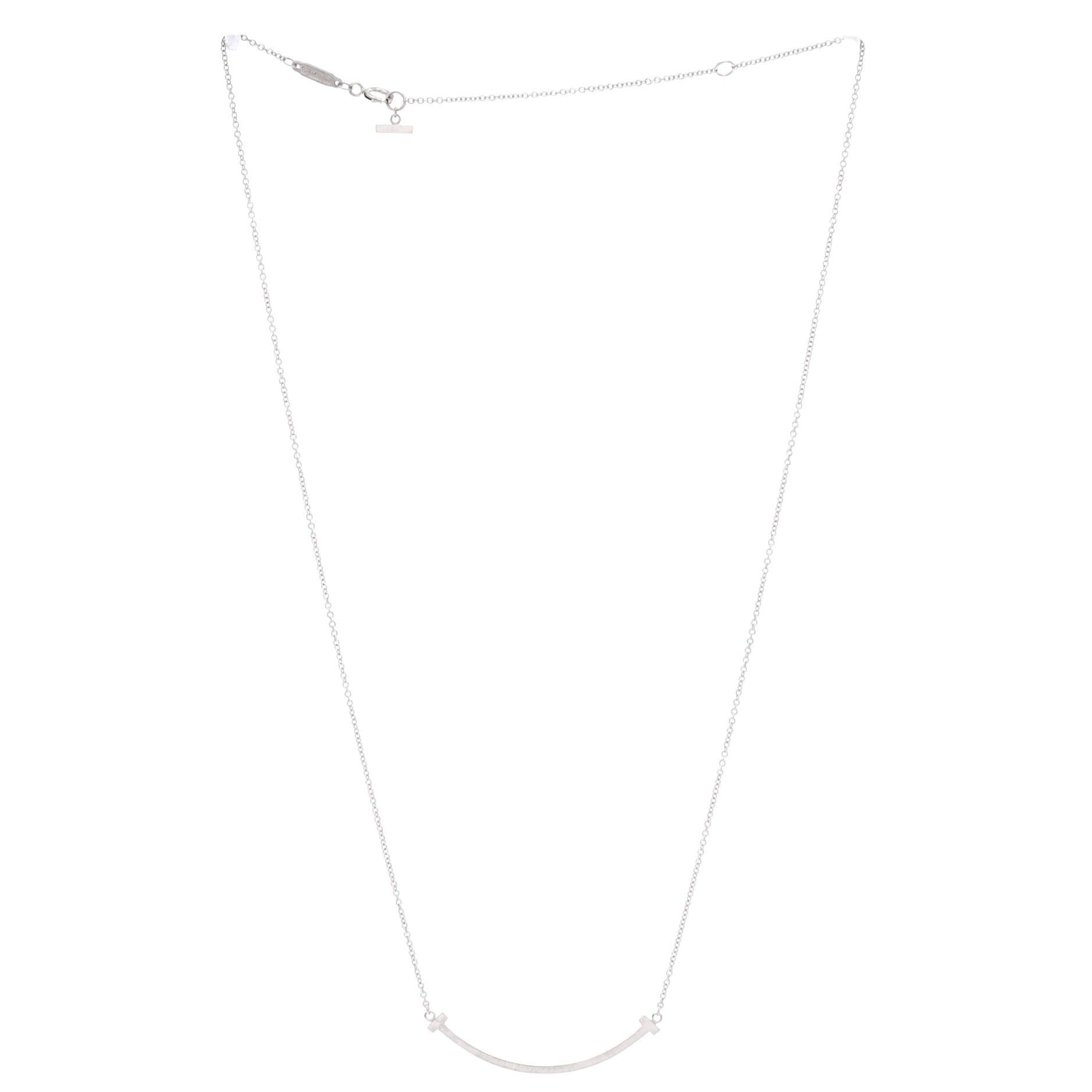 Tiffany & Co. T Smile Pendant Necklace Size ONE SIZE - 2 Thumbnail