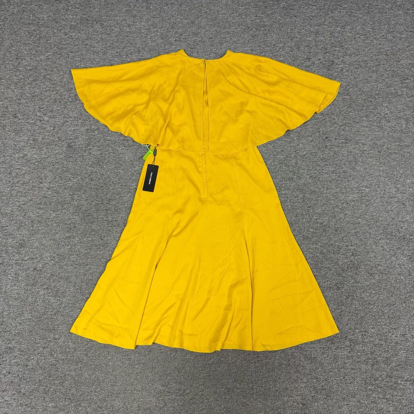 Dolce & Gabbana Dolce & Gabbana Yellow Silk Dress IT48 Size L / US 10 / IT 46 - 4 Thumbnail