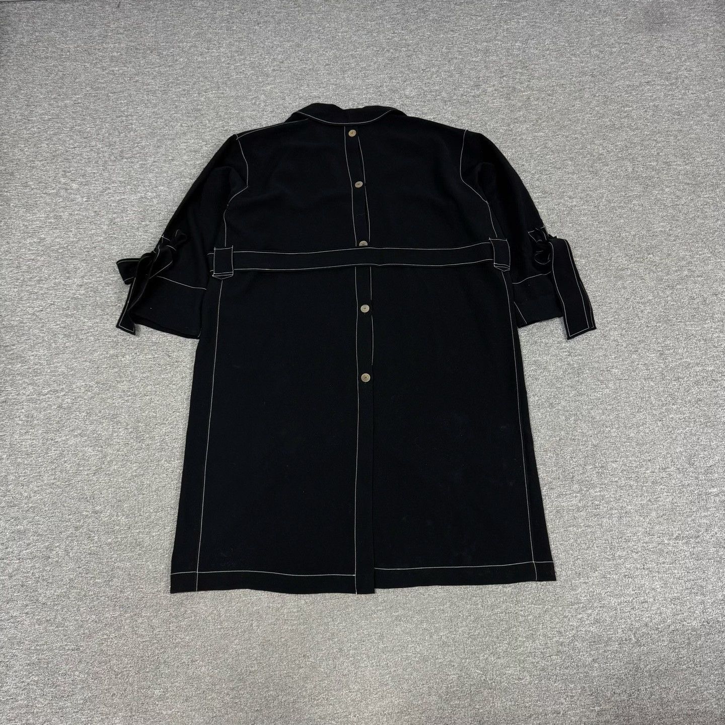 Loewe Loewe Bow White Topstitch Long Coat Size M / US 6-8 / IT 42-44 - 2 Thumbnail
