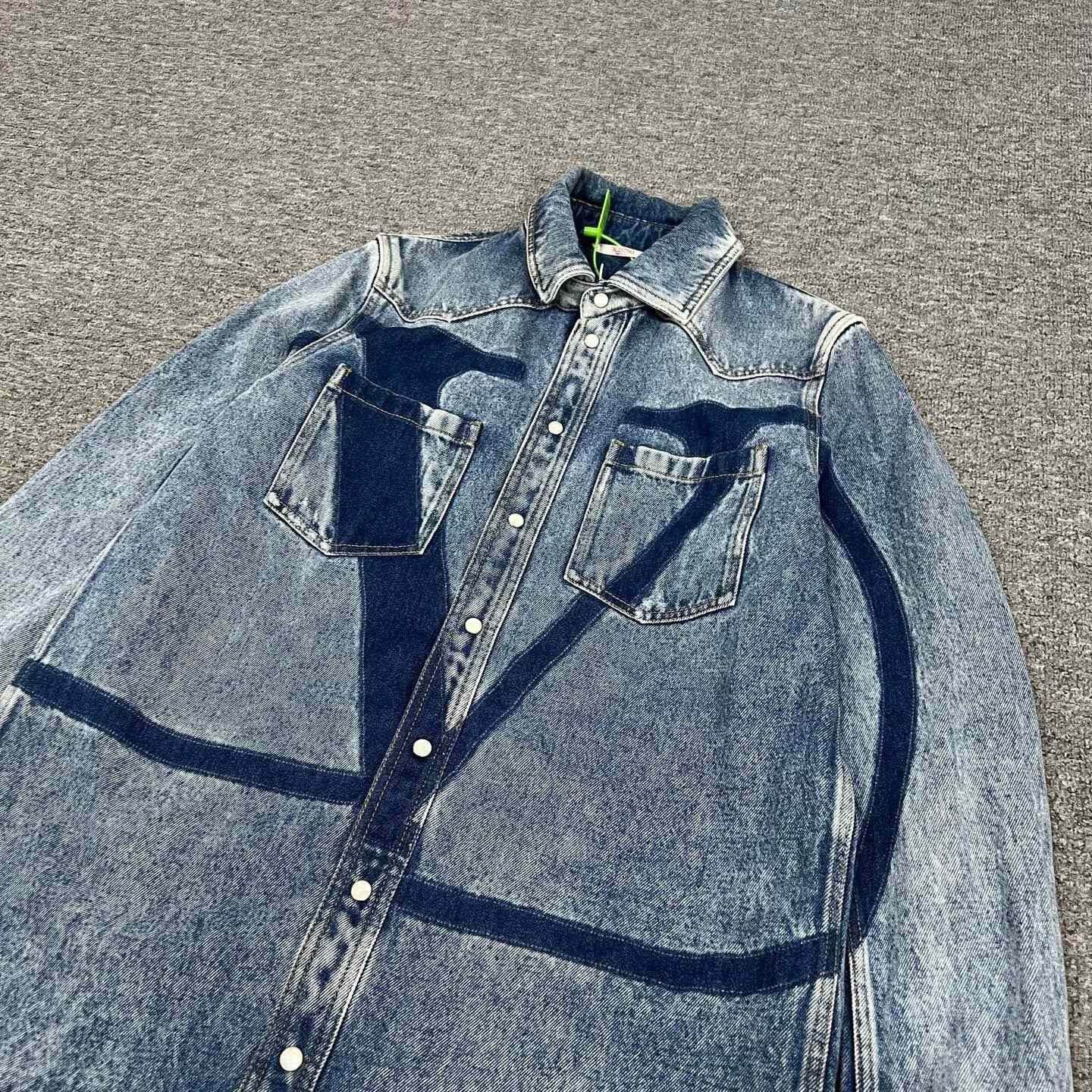 Valentino Valentino Big Logo Denim Shirt Jacket Size US S / EU 44-46 / 1 - 4 Thumbnail