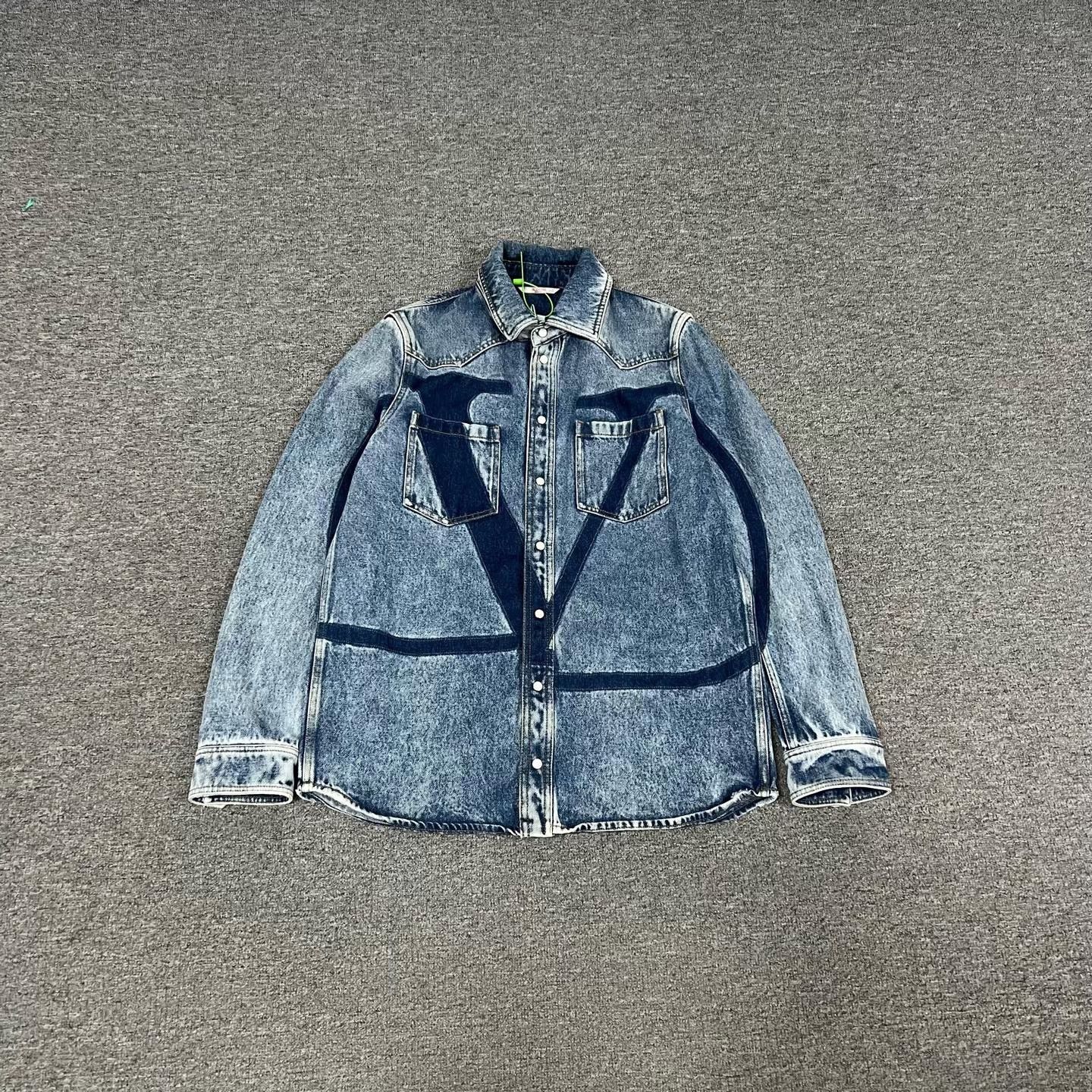 Valentino Valentino Big Logo Denim Shirt Jacket Size US S / EU 44-46 / 1 - 2 Thumbnail