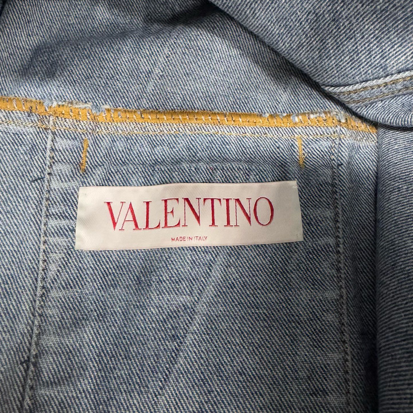 Valentino Valentino Big Logo Print Denim Jacket Size US M / EU 48-50 / 2 - 5 Thumbnail