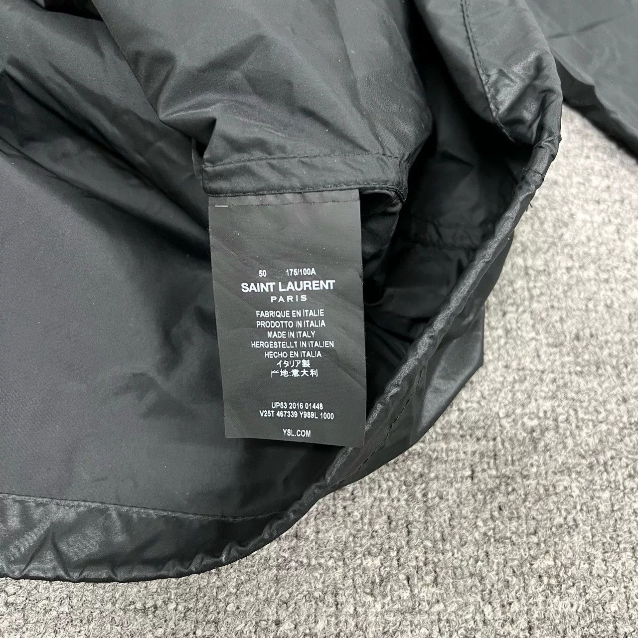 Saint Laurent Paris Saint Laurent Men's Embroidered Y Windproof Jacket Size US M / EU 48-50 / 2 - 7 Thumbnail