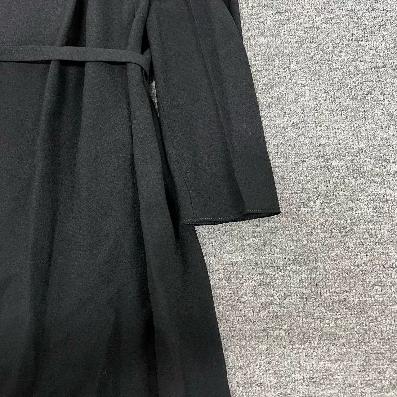 Prada Prada Classic Black Collared Long-Sleeve Dress Size S / US 4 / IT 40 - 6 Thumbnail