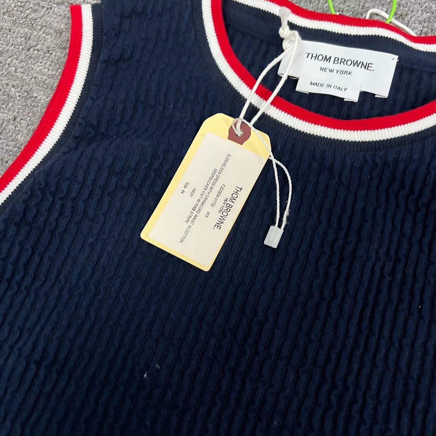 Thom Browne Thom Browne Navy Knit Sleeveless Dress Size M / US 6-8 / IT 42-44 - 3 Thumbnail