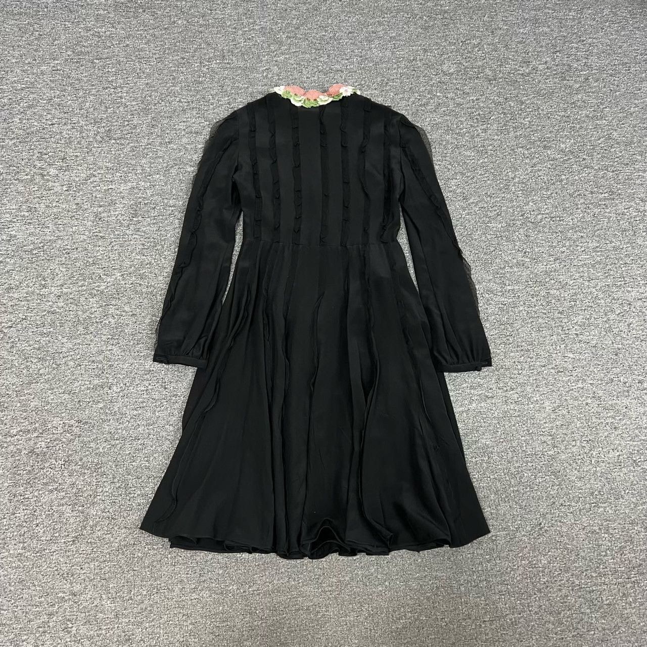 Valentino Valentino Floral Sequin Collar Long Sleeve Dress Size S / US 4 / IT 40 - 2 Thumbnail