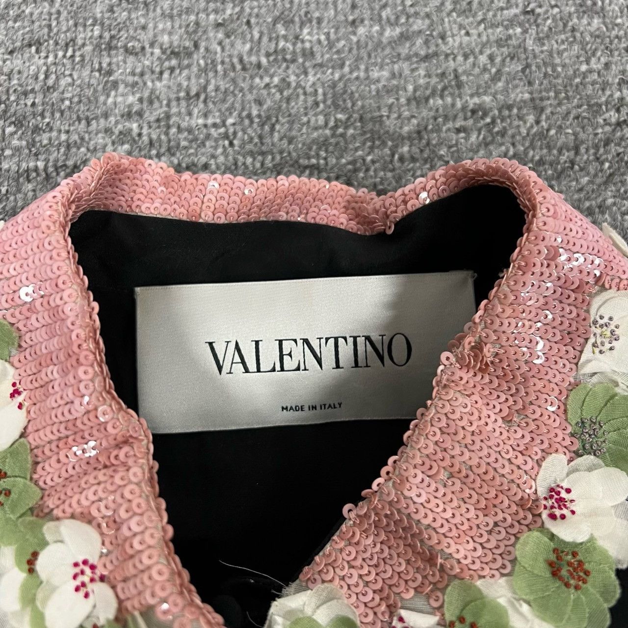 Valentino Valentino Floral Sequin Collar Long Sleeve Dress Size S / US 4 / IT 40 - 5 Thumbnail
