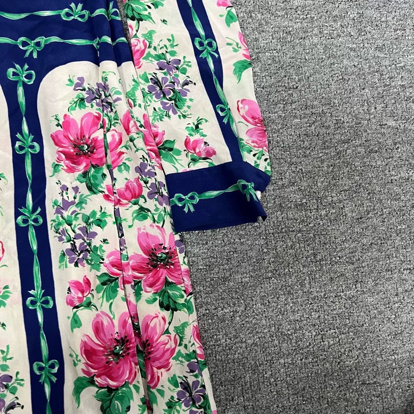 Gucci Gucci Silk Floral Long-Sleeve Dress Size S / US 4 / IT 40 - 3 Thumbnail