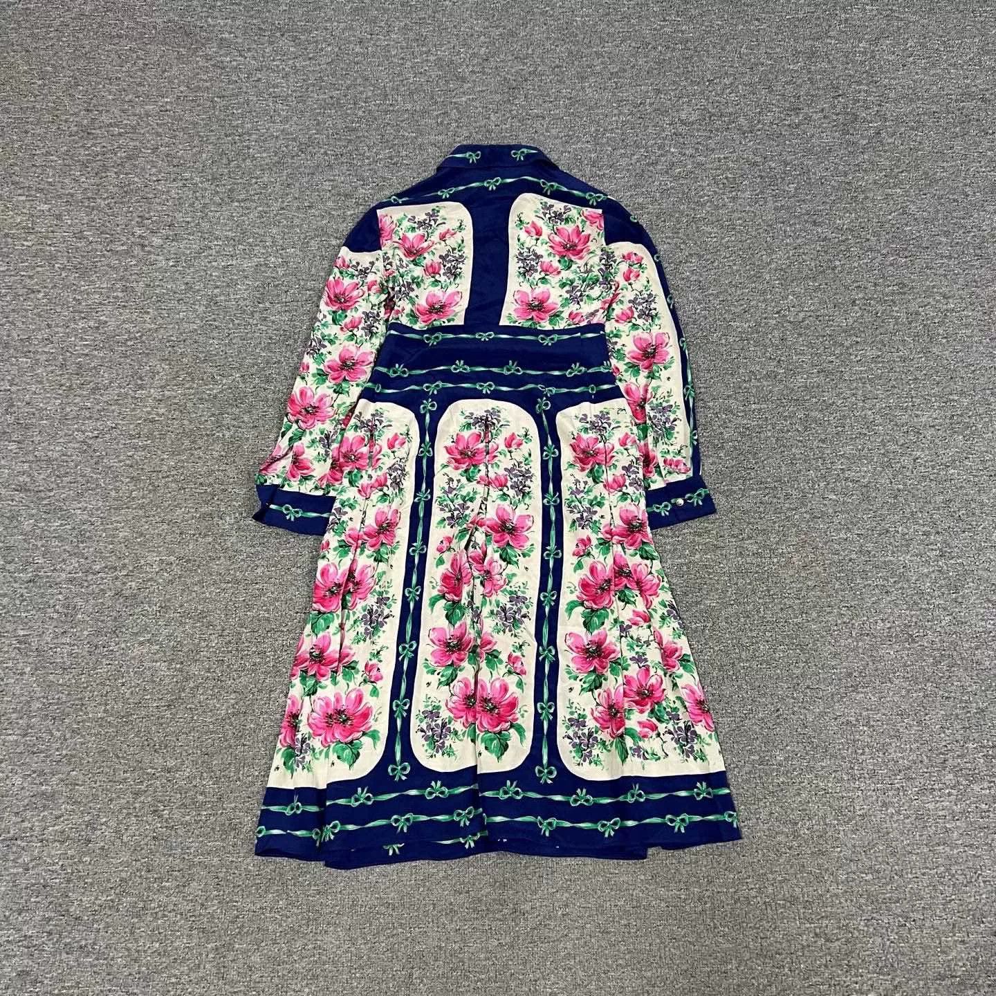 Gucci Gucci Silk Floral Long-Sleeve Dress Size S / US 4 / IT 40 - 8 Thumbnail