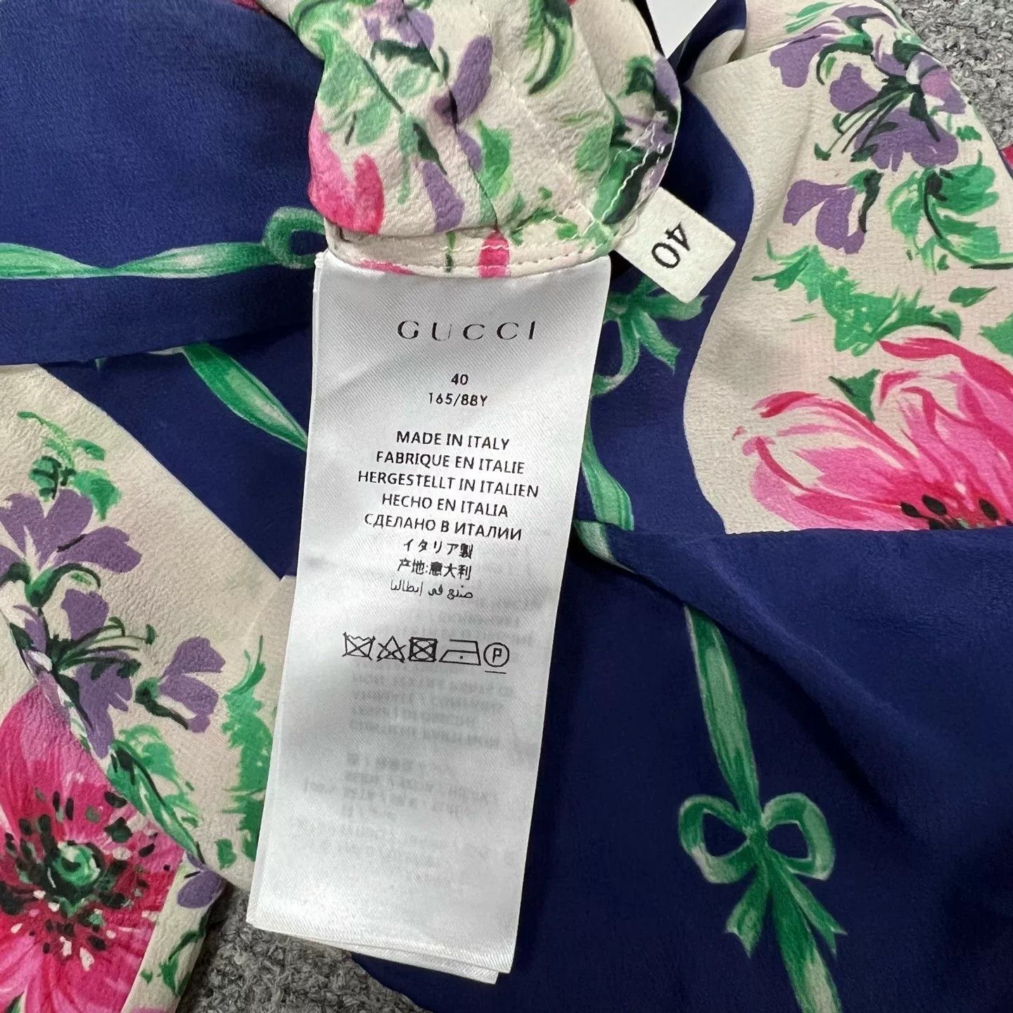Gucci Gucci Silk Floral Long-Sleeve Dress Size S / US 4 / IT 40 - 6 Thumbnail