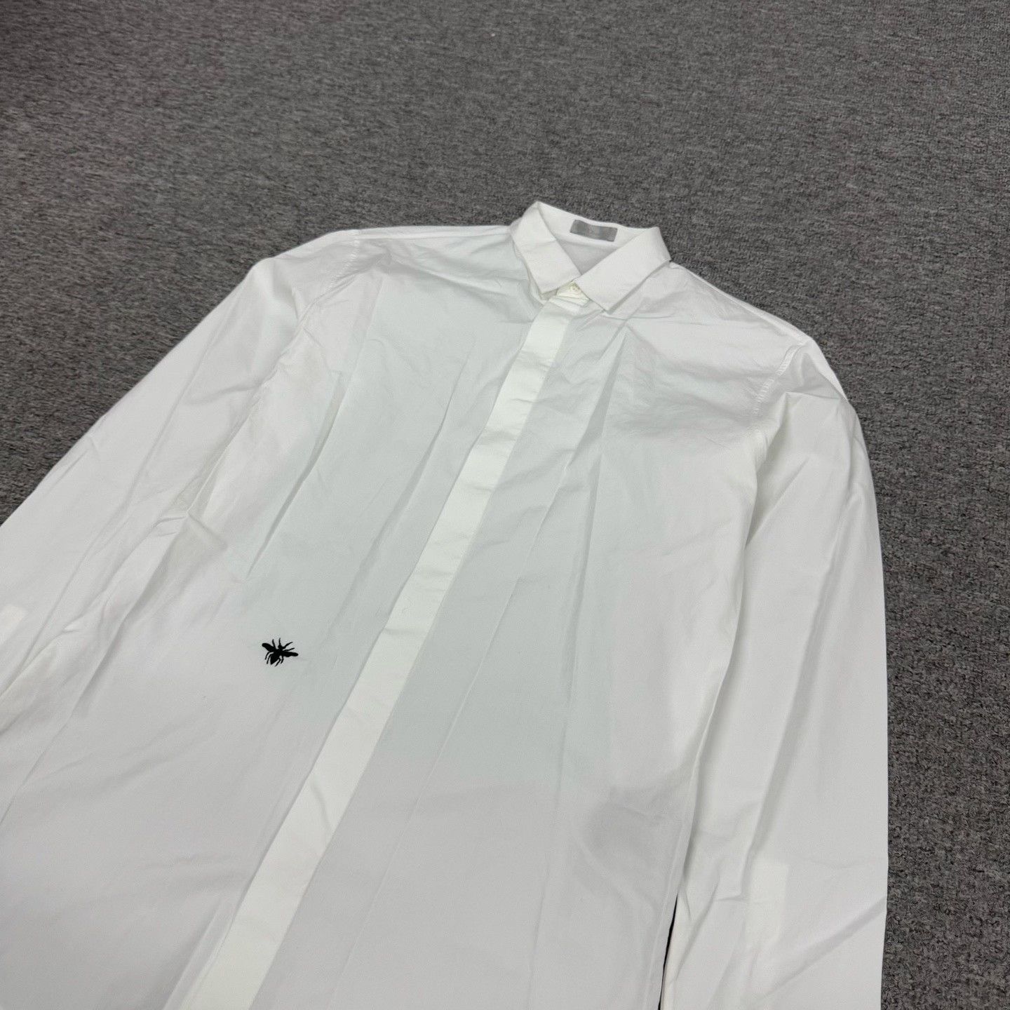 Dior DIOR Bee Embroidery White Long-Sleeve Shirt Size S / US 4 / IT 40 - 7 Thumbnail