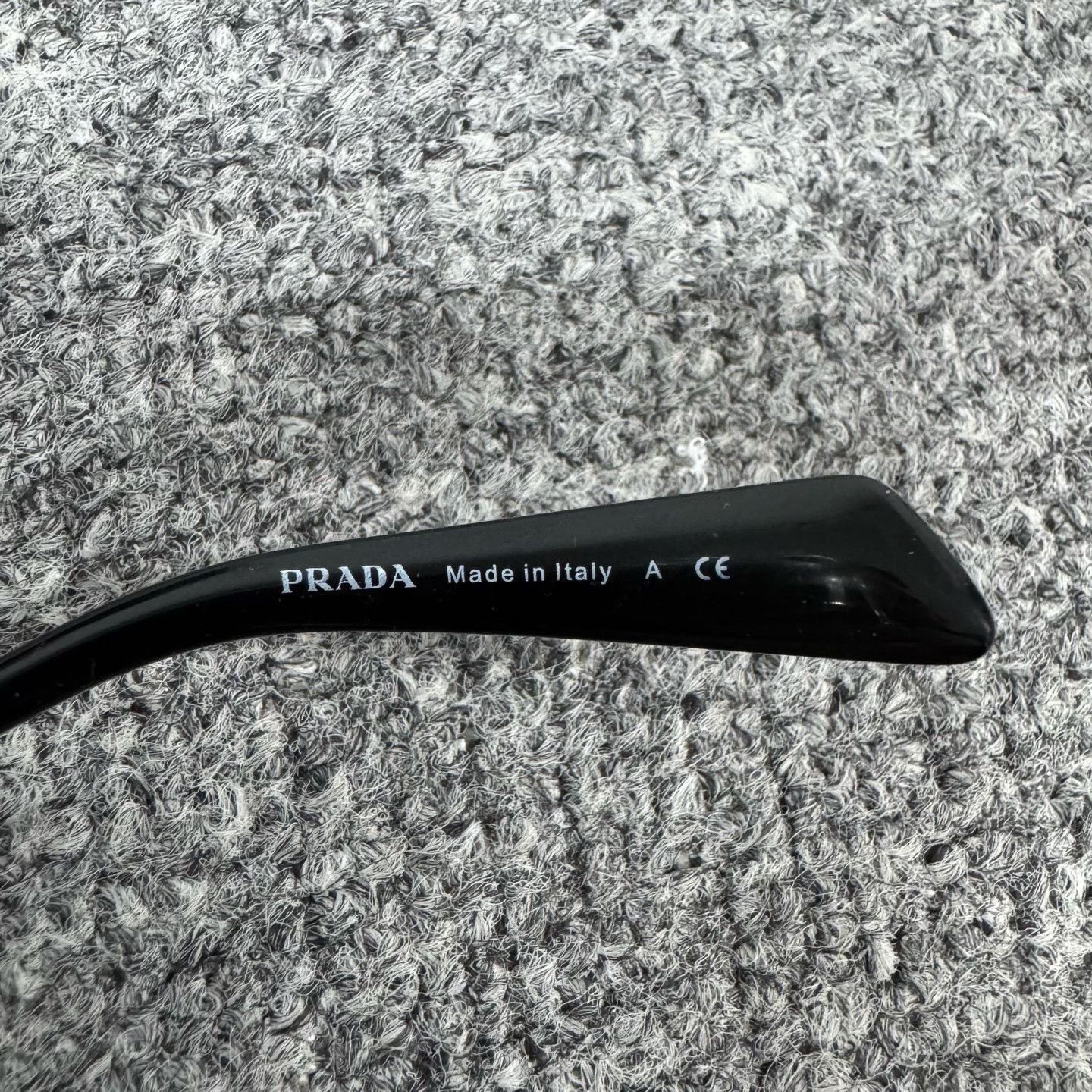 Prada Prada Triangle Logo Black Eyeglass Frame Size ONE SIZE - 5 Thumbnail