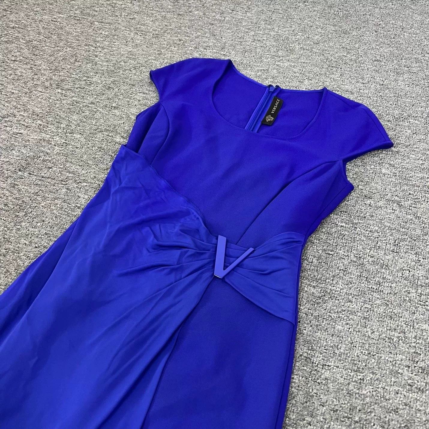 Versace Versace Blue Silk Dress Size 38 Size S / US 4 / IT 40 - 5 Thumbnail