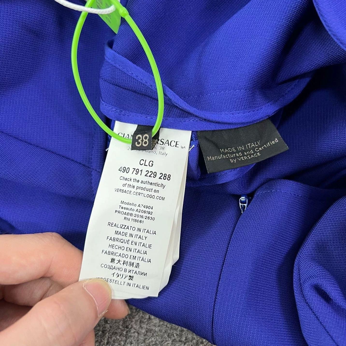 Versace Versace Blue Silk Dress Size 38 Size S / US 4 / IT 40 - 2 Thumbnail