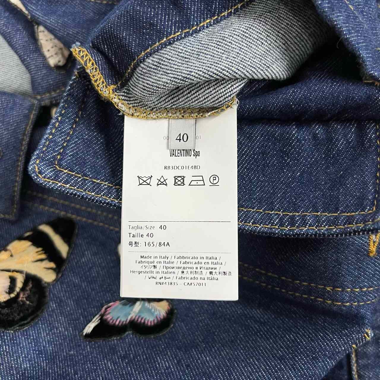Valentino Valentino 3D Butterfly Denim Jacket Size S / US 4 / IT 40 - 6 Thumbnail