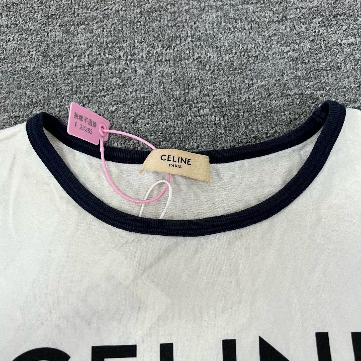 Celine Celine White Triomphe Short-Sleeve T-Shirt S Size S / US 4 / IT 40 - 4 Thumbnail