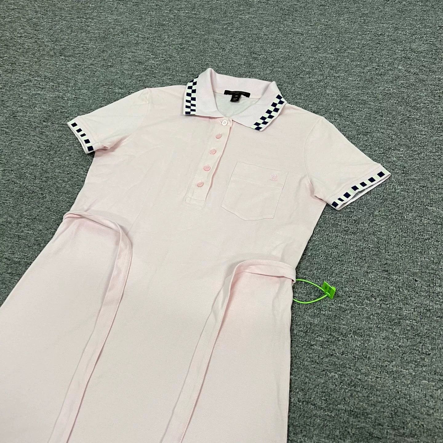 Louis Vuitton Louis Vuitton Pink Checkerboard Polo Dress Size XS / US 0-2 / IT 36-38 - 2 Thumbnail