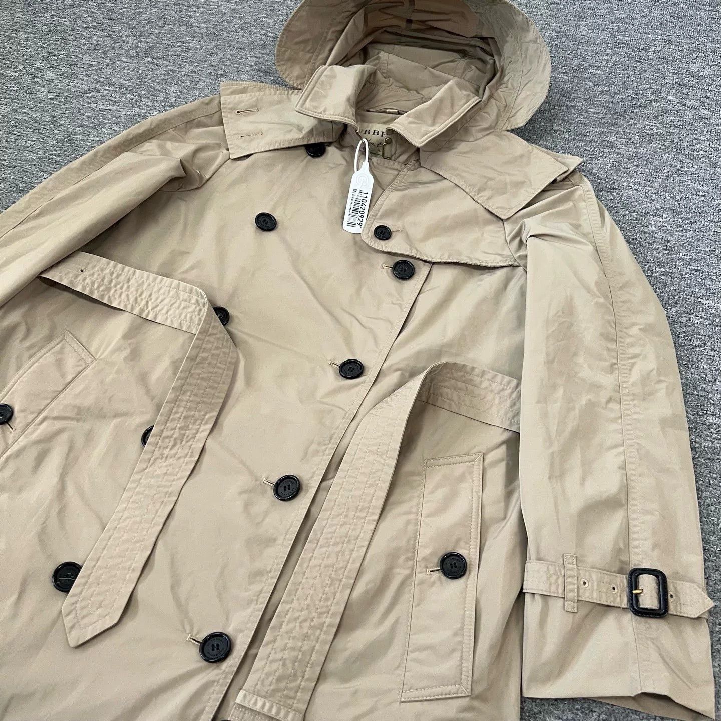 Burberry Burberry Mid-Length Nylon Hooded Trench Coat Size L / US 10 / IT 46 - 4 Thumbnail