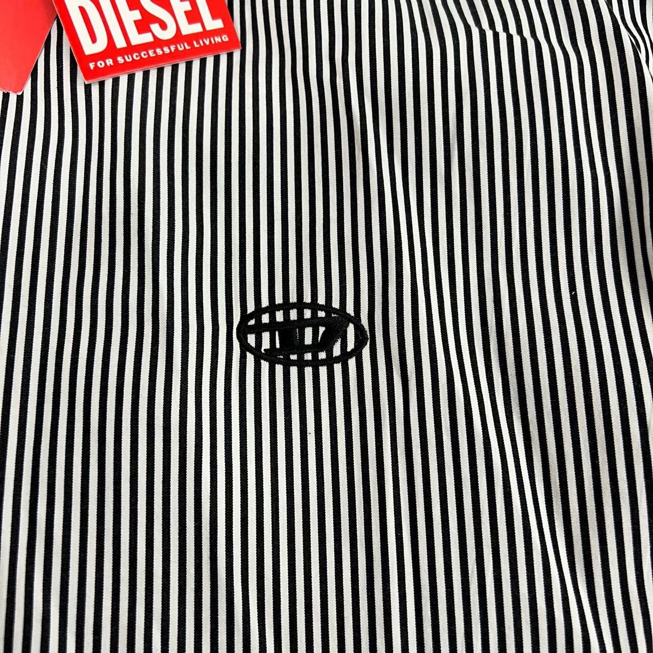 Diesel Diesel Vertical Stripe Denim Panel Shirt Size US S / EU 44-46 / 1 - 7 Thumbnail