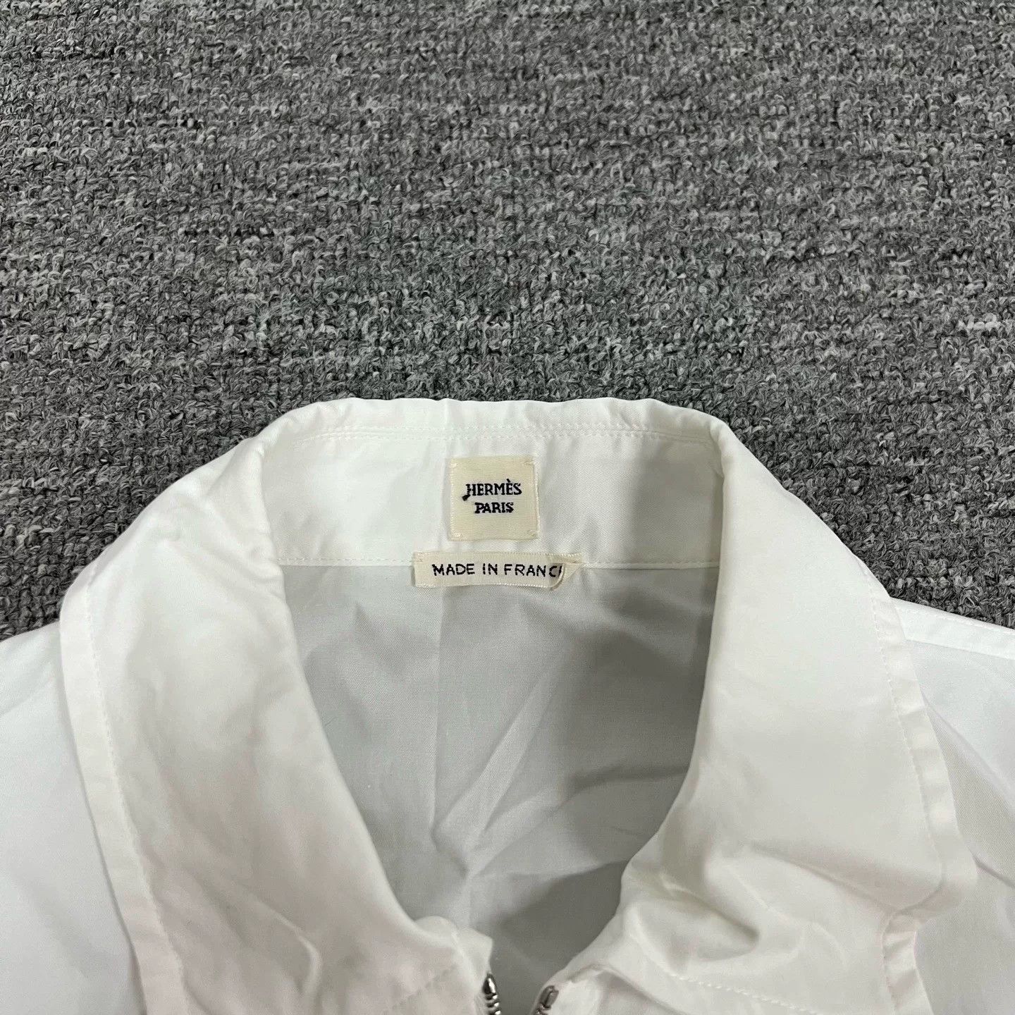 Hermes Hermes White Cotton Zip Shirt Jacket Size XS / US 0-2 / IT 36-38 - 3 Thumbnail