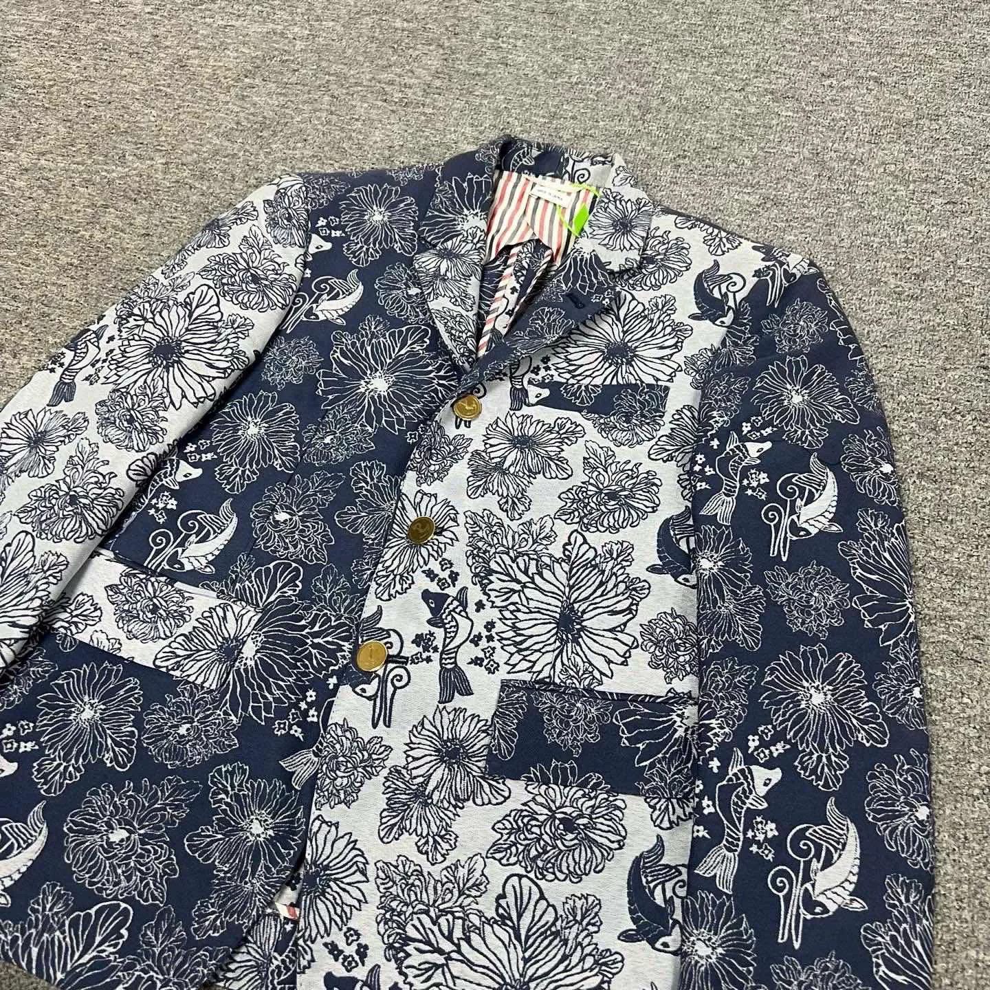 Thom Browne Thom Browne Floral Print Blazer Size US S / EU 44-46 / 1 - 2 Thumbnail