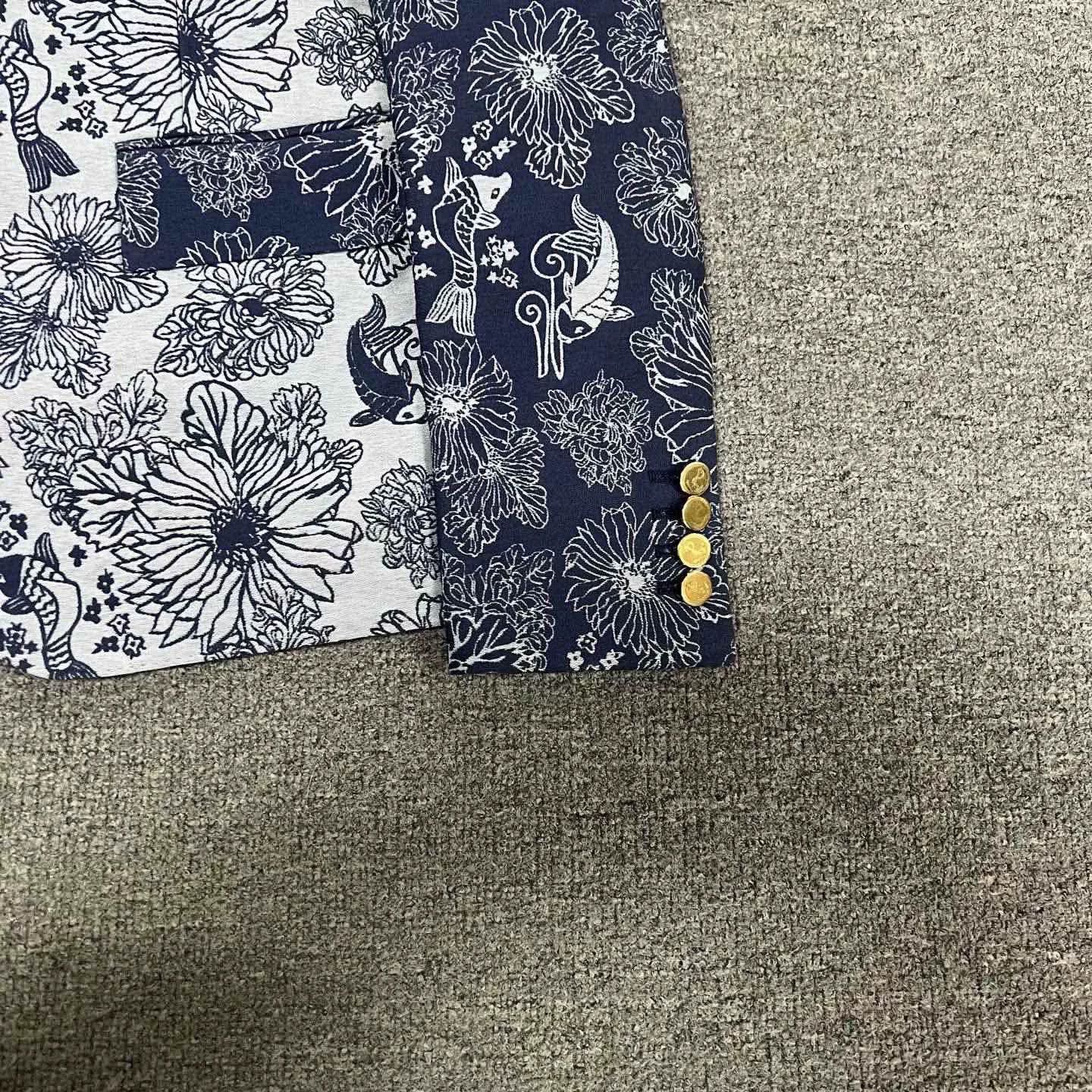 Thom Browne Thom Browne Floral Print Blazer Size US S / EU 44-46 / 1 - 4 Thumbnail
