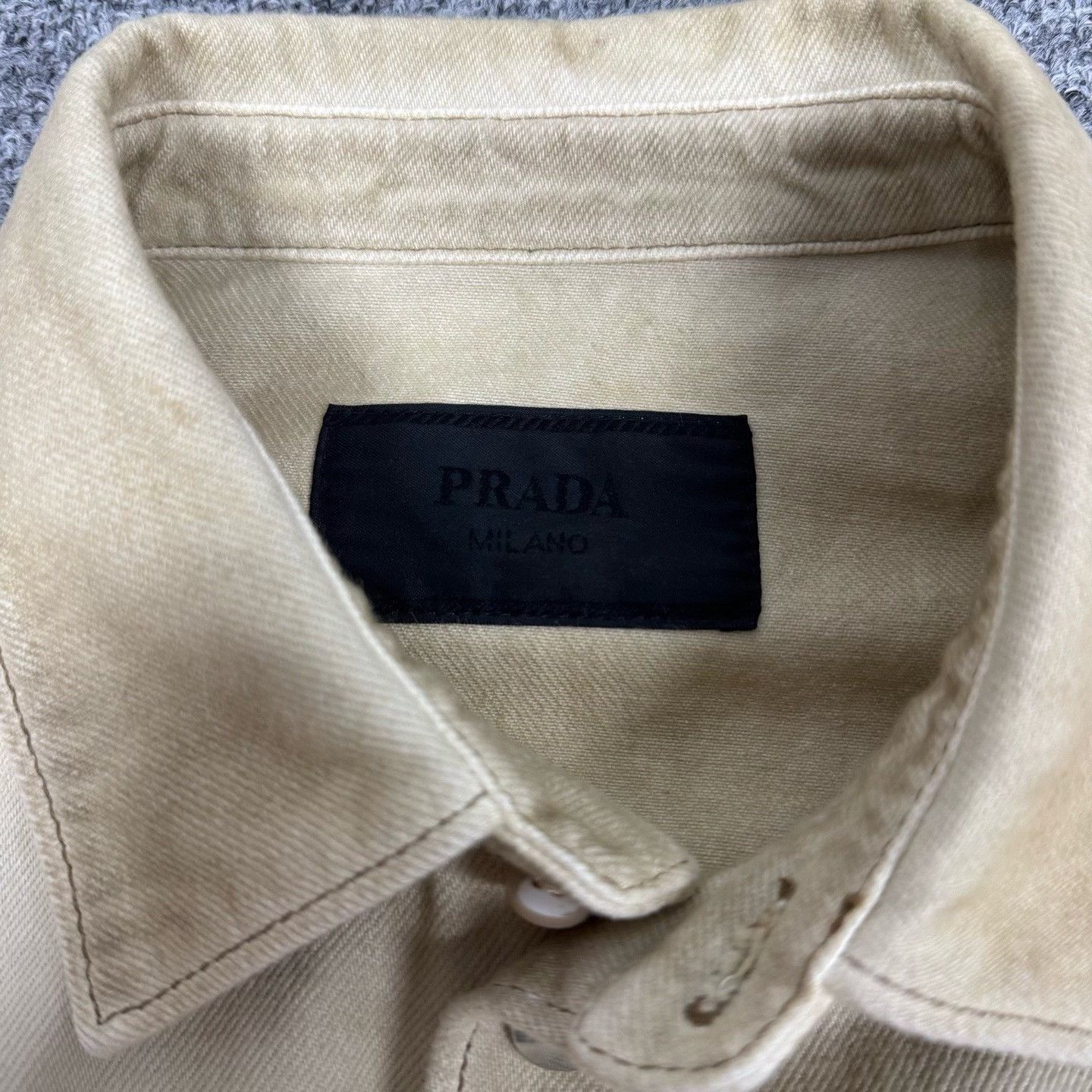 Prada Prada 25SS Triangle Logo Mud-Dyed Jacket Size US M / EU 48-50 / 2 - 6 Thumbnail