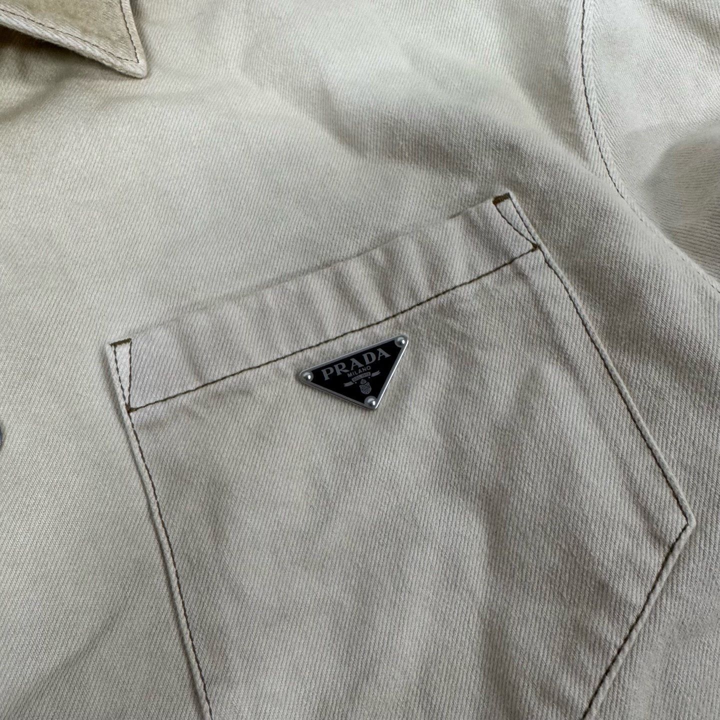 Prada Prada 25SS Triangle Logo Mud-Dyed Jacket Size US M / EU 48-50 / 2 - 8 Thumbnail