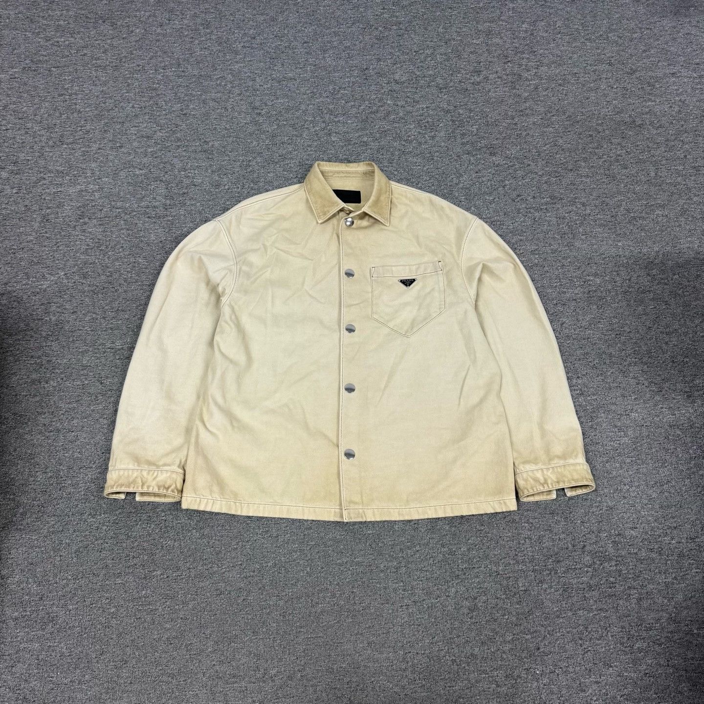 Prada Prada 25SS Triangle Logo Mud-Dyed Jacket Size US M / EU 48-50 / 2 - 2 Thumbnail