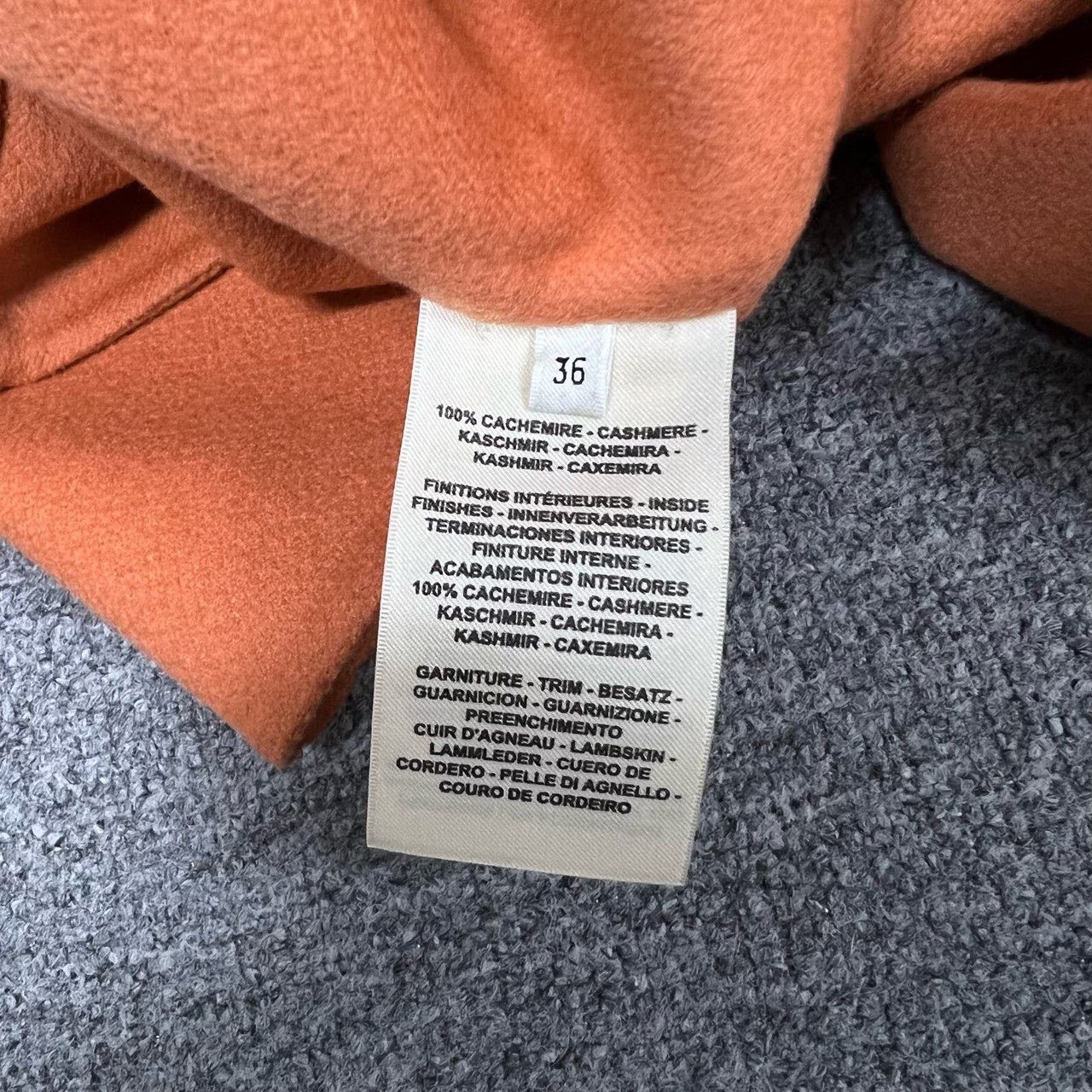 Hermes Hermes Orange Cashmere Coat with Leather Buckle Size XS / US 0-2 / IT 36-38 - 5 Thumbnail