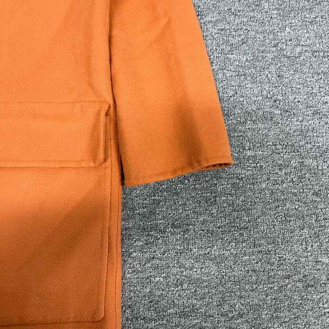 Hermes Hermes Orange Cashmere Coat with Leather Buckle Size XS / US 0-2 / IT 36-38 - 4 Thumbnail