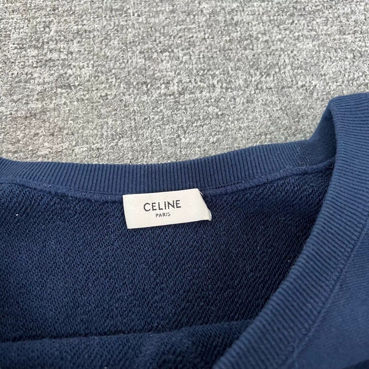 Celine Celine Embroidered Logo Loose Sweatshirt Size L / US 10 / IT 46 - 8 Thumbnail