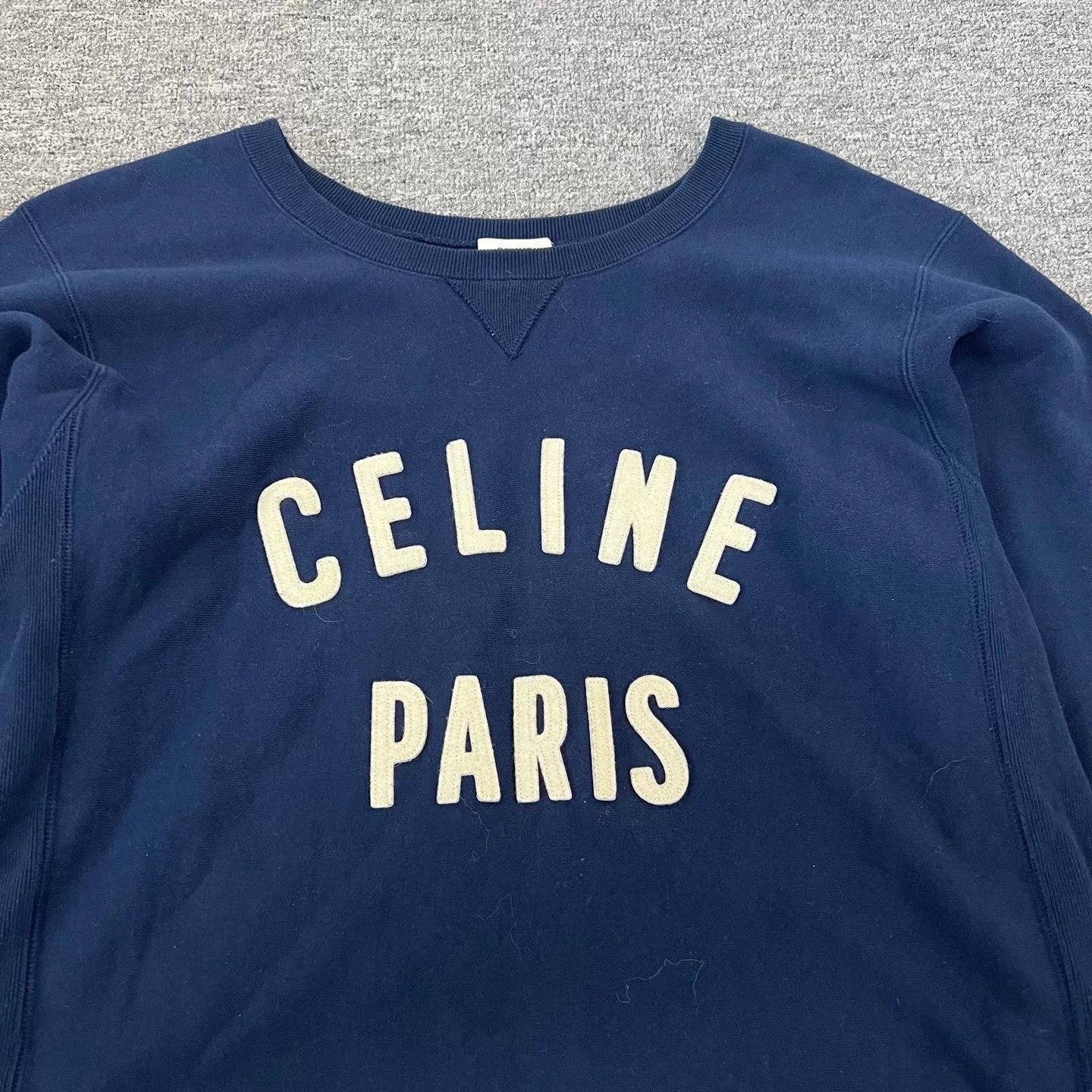 Celine Celine Embroidered Logo Loose Sweatshirt Size L / US 10 / IT 46 - 6 Thumbnail